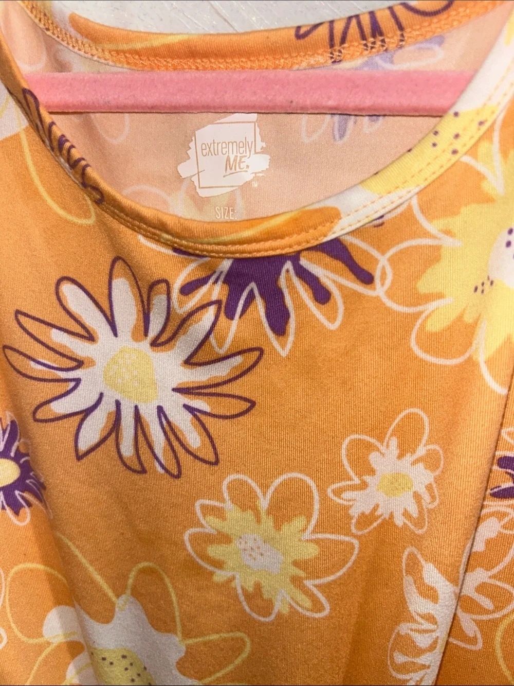 N/A orange floral